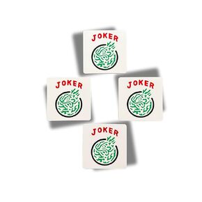 Mahjong Joker Drink Coasters, Mahjong gift, Mah-Jongg Table Game, Tournament with Friends (Set of 4) Birthday/Hostess/Christmas Gift