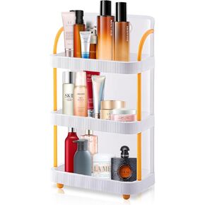Storage Rack Bathroom Organizer Organizer Rack Corner Storage Organizing Organizers and Storage Bathroom Counter Organizer Desktop Shelf Medicine Cabinet Organizer Makeup Organizer, 3 Tier White