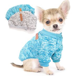 2 Pieces Dog Sweaters for Small Dogs Fall Winter Dog Clothes Female Fleece Puppy Sweater Warm Thick Outfit Pet Small Dog Sweater for Boy Girl Dogs,XXS