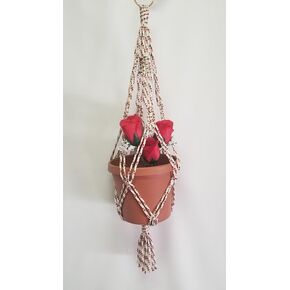 Macrame Plant Hanger 24" Vintage Style Choose Color (AllSpice)