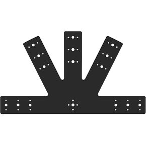 2pcs 24x13.5 Gable Plate, Pergola Truss Roof Plate, Black Mending Plate for Wood 4x4/6x6, Post to Beam Heavy Duty 6:12 Pitch Powder Coated