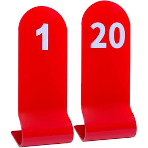 Table Numbers 1-20 Red Acrylic Double Sided Table Numbers For Wedding Reception Restaurants Cafes