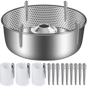 3 Set Cotton Candy Mesh and Clip Stabilizer Kit, 12 Pcs Clips for Cotton Candy Supplies, Reusable Candy Making Accessories Compatible Cotton Candy Machine Bowl