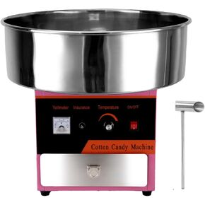 Cotton Candy Machine Commercial, Cotton Candy Maker with Stainless Steel Bowl, Sugar Scoop, Storage Drawer, 1000W Electric Floss Maker for Family Party, Home, Kids Birthday, Carnival(Pink)