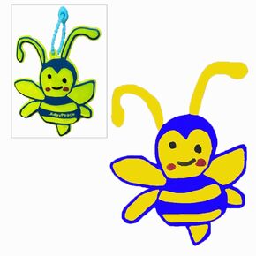 Bee Light Reflective Keychain High Visibility Fluorescent Key chain for Kids,Adults,Dogs,Backpacks,Purse,Outdoor Activities Durable,Stylish,Waterproof Night Safety Reflector for Running,Cycling,Hiking