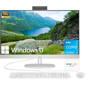 HP Newest 27" All-in-One Desktop Computer, FHD IPS Display, 12-core Intel Core Ultra 5-125U Processor, 32GB DDR5, 1TB SSD, Wi-Fi 6, HDMI, Wireless KB&Mouse, Windows 11 Home, WOWPC Bundle