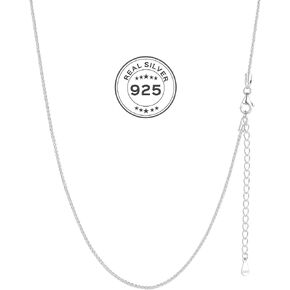 ChicSilver 925 Sterling Silver Necklace Chains Box Chain Necklace for Women Thin 1.3/1.8mm Silver Chain for Necklace - 16/18/20/22/24 Inch (with Gift Box)