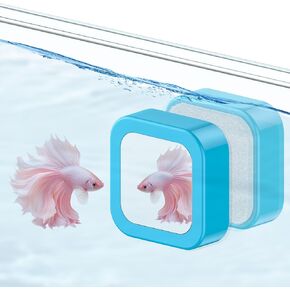 Pawfly Magnetic Aquarium Glass Cleaner Fish Tank Magnetic Brush with Mirror, 1.5 Inch Mini Fish Tank Glass Cleaner Cleaning Tool for 2/5 Inch Thick Aquarium up to 10 Gallons (Non-Floatable)