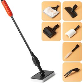 Aquarium Glass Cleaner, 7 in 1 Algae Remover for Fish Tank, Aquarium Cleaning Kit with Long Handle, Aquarium Net, Algae Scraper, Sponge Brush