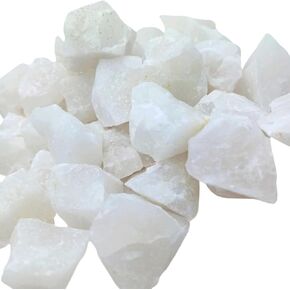 1 lb Bulk Rough mix crystals -Natural Raw Stones for Tumbling, Cabbing, Fountain Rocks, Decoration, Polishing, Wire Wrapping, Wicca & Reiki - 25-35mm
