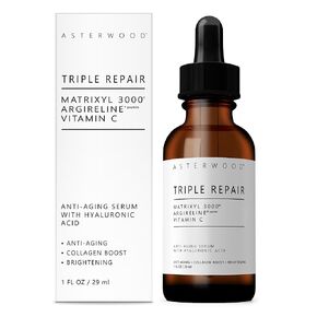 Triple Repair Matrixyl 3000 + Argireline + Hyaluronic Acid + Organic Vitamin C Serum for Face; Anti-Aging Face Serum, Anti-Wrinkle Serum, Facial Skin Serum Skin Care, 118ml/4 oz