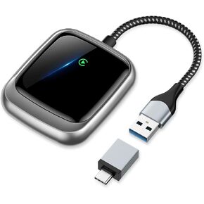 (2024 Upgrade) Wireless Carplay Adapter & Android Auto Wireless Adapter,Mini Carplay Wireless with Fast 5Ghz WiFi Bluetooth for i Phone iOS 10+/Android 11+,Fit for Wired CarPlay&Android Auto from 2016