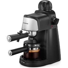 Ihomekee Espresso Machine, 3.5Bar Espresso and Cappuccino Machine with Preheating Function, 4 Cup Coffee Maker with Milk Frothing Function and Steam Wand