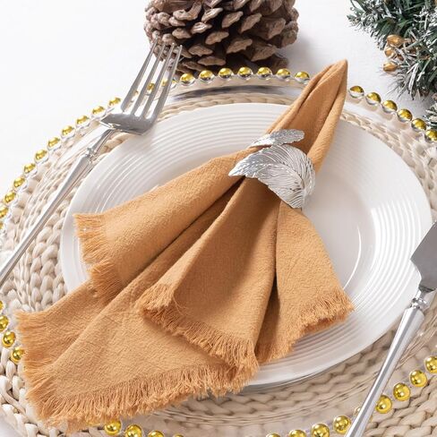 12 Pack Mixed Easter Color Cotton Linen Napkins with Fringe Spring Cloth Napkins Set of 12 Boho Handmade Dinner Napkins Bulk for Wedding Bridal Baby Boy Shower Party Decorations, 17 x 17 in Saudi Arabia
