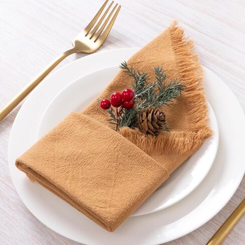 12 Pack Mixed Easter Color Cotton Linen Napkins with Fringe Spring Cloth Napkins Set of 12 Boho Handmade Dinner Napkins Bulk for Wedding Bridal Baby Boy Shower Party Decorations, 17 x 17 in Saudi Arabia