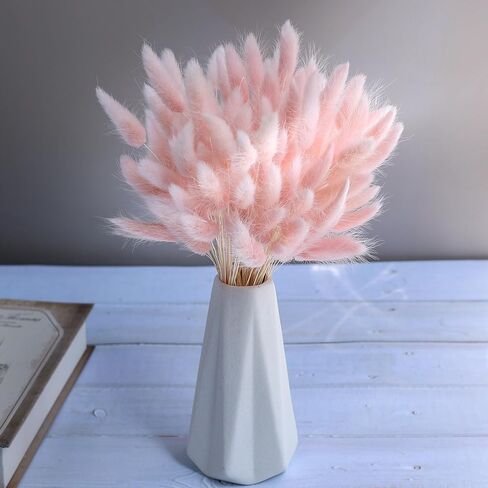 120pcs Dried Rabbit Tails, Dusty Pink Bunny Tails, Natural Bulk Dried Flowers for Diy Bohemian Wedding Rustic Party Decorations, Garlands, Cake Decorations. (Dusty Pink) in Kuwait