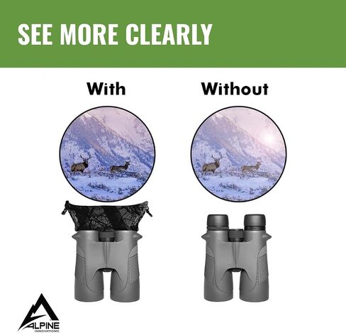Alpine Innovations Men's Bino Bandit Binocular Cover, Stealth Shadow, One Size in Saudi Arabia