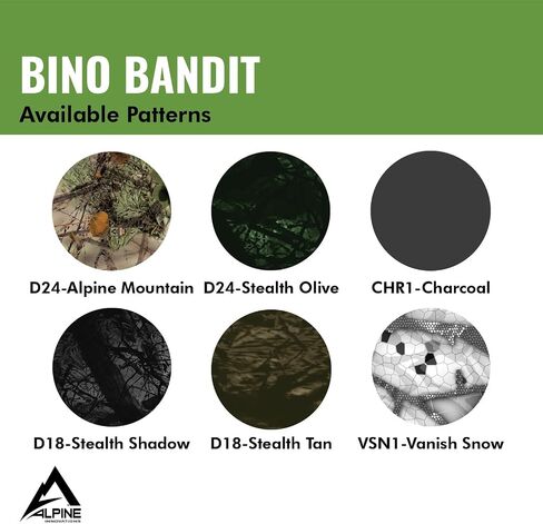 Alpine Innovations Men's Bino Bandit Binocular Cover, Stealth Shadow, One Size in Saudi Arabia