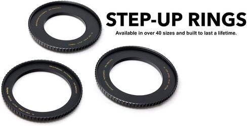 Breakthrough Photography 58mm to 82mm Step-Up Lens Adapter Ring for Filters, Made of CNC Machined Brass with Matte Black Electroplated Finish in Saudi Arabia