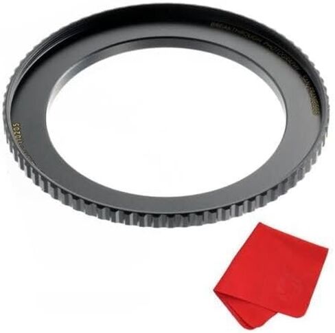 Breakthrough Photography 58mm to 82mm Step-Up Lens Adapter Ring for Filters, Made of CNC Machined Brass with Matte Black Electroplated Finish in Saudi Arabia