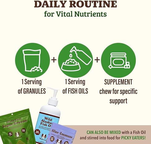 Natural Dog Company Pumpkin Digestive Support Granules Dog Food Topper - Fiber-Rich, Nutrient-Dense Superfood Blend for Gut Health, Holistic Care, Prebiotics in Kuwait