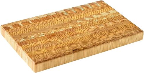 لوح تقطيع كبير من خشب الصنوبر الكندي بمقبض واحد، خط قياسي، مصنوع يدويًا للطهاة المحترفين والطهي المنزلي، 15 بوصة × 9-1/2 بوصة × 1-1/4 بوصة in Saudi Arabia
