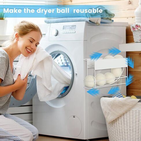 حامل كرة مجفف مغناطيسي لغرفة الغسيل، حاوية كرة مجفف حديدية، منظم كرات مجفف لغرفة الغسيل، موزع كرة مجفف للتخزين، موزع كرة مجفف للتخزين، (الكرات غير متضمنة) in Kuwait