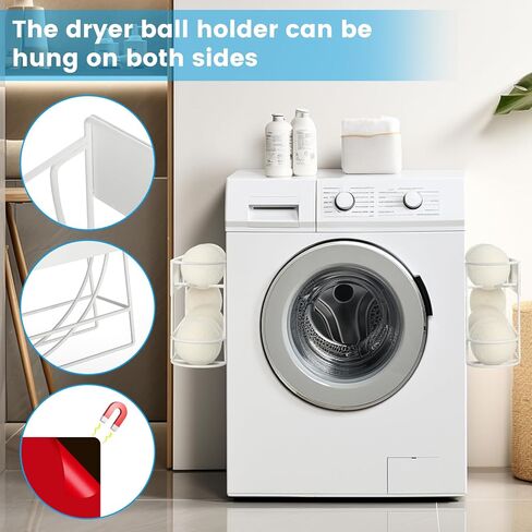 حامل كرة مجفف مغناطيسي لغرفة الغسيل، حاوية كرة مجفف حديدية، منظم كرات مجفف لغرفة الغسيل، موزع كرة مجفف للتخزين، موزع كرة مجفف للتخزين، (الكرات غير متضمنة) in Kuwait