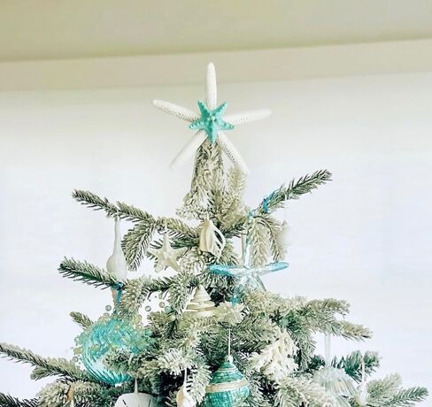 Starfish Tree Topper with Aqua and Pearl Center in Saudi Arabia