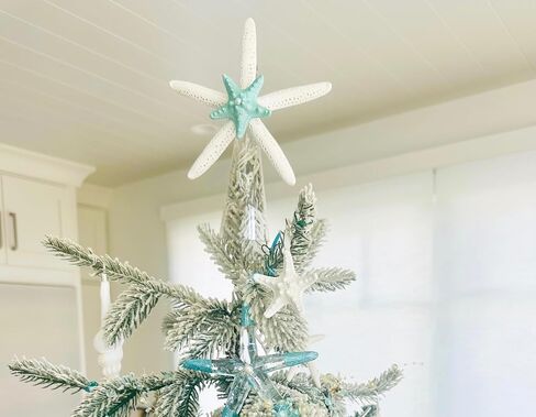 Starfish Tree Topper with Aqua and Pearl Center in Saudi Arabia