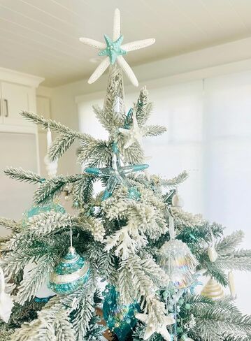 Starfish Tree Topper with Aqua and Pearl Center in Saudi Arabia