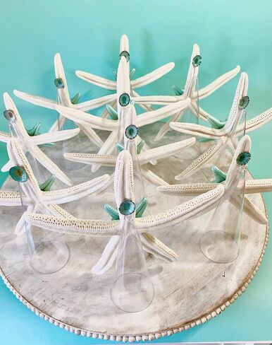 Starfish Tree Topper with Aqua and Pearl Center in Saudi Arabia