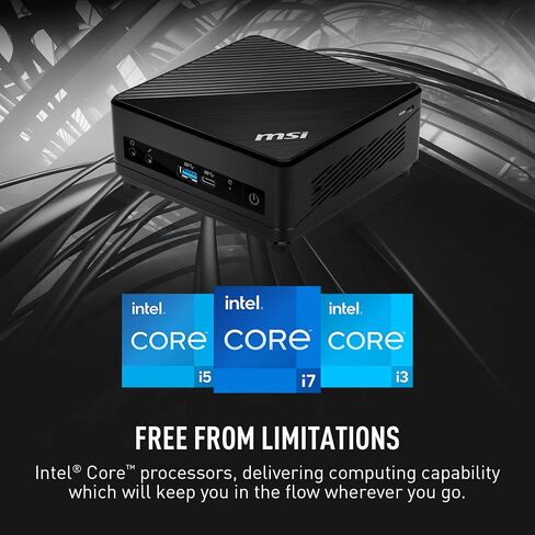 MSI كمبيوتر صغير كوبي 5 بمعالج انتل كور i5-10210U وذاكرة 8GB وSSD 250GB وWiFi 6 وبلوتوث 5.1 وUSB نوع C وشاشة مزدوجة صامتة وويندوز 11 هوم (10M-691US) in Saudi Arabia