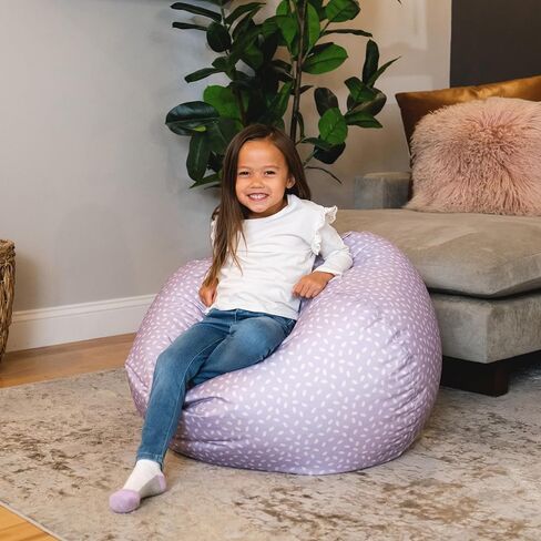 Big Joe Classic Bean Bag Chair, Petal Pip Lilac Smartmax, Durable Polyester Nylon Blend, 2 feet Round in Saudi Arabia