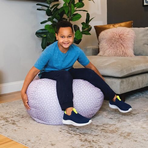 Big Joe Classic Bean Bag Chair, Petal Pip Lilac Smartmax, Durable Polyester Nylon Blend, 2 feet Round in Saudi Arabia