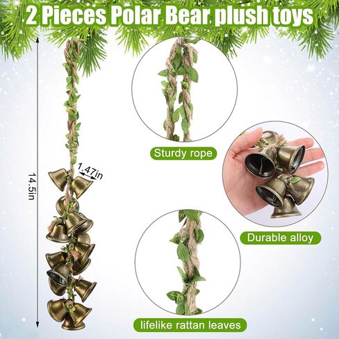 2 Pcs Witch Bells Protection Door Hangers Handmade Magic Wind Chimes Hanging Witch Bells for Home Door Doorknob Witchcraft Decorations in Saudi Arabia
