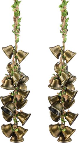 2 Pcs Witch Bells Protection Door Hangers Handmade Magic Wind Chimes Hanging Witch Bells for Home Door Doorknob Witchcraft Decorations in Saudi Arabia