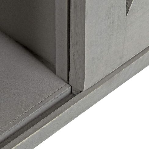 Kate and Laurel Cates Decorative Farmhouse Cabinet Wall Organizer with Sliding Barn Door and 3 Knobs, 18 x 8 x 20, Gray, Shabby-Chic Farmhouse-Inspired Mail and Key Holder for Wall in Saudi Arabia