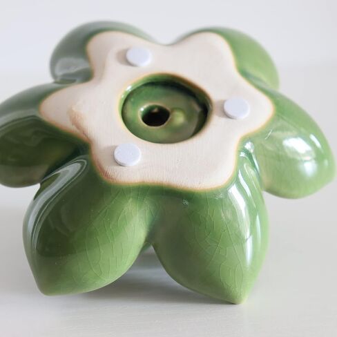 Ceramic Succulent Flowers Table Top with Stable Base, 3D Handmade Tablescape Decorative (Green) in Saudi Arabia