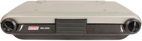Coleman Tabletop 2-in-1 Grill & Stove with 2 Adjustable Burners, Propane Grill/Stove with Push-Button Starter, Wind Guards, Grease Tray, & 20,000 BTUs of Power for Camping, Tailgating, & More in Saudi Arabia