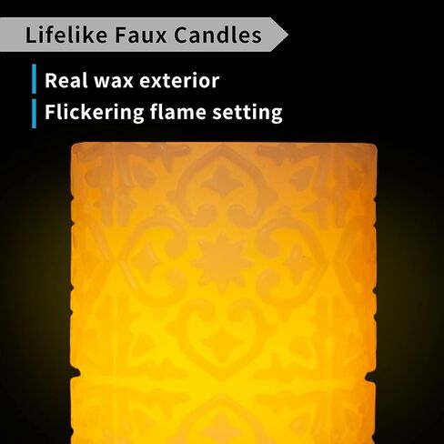 FURORA LIGHTING Pink Real Wax Flameless Candles with Remote and Timer, 4 Pillars and 4 Votives Pack of 8, LED Flickering Candles for Home Décor, Battery Included in Saudi Arabia