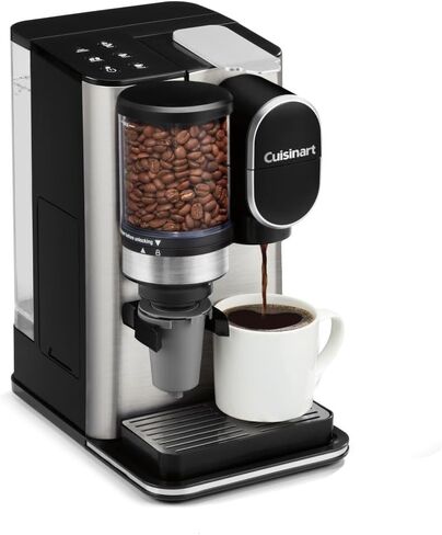 Cuisinart Single Serve Coffee Maker + Coffee Grinder, 48-Ounce Removable Reservoir, 120 volts, Stainless Steel, DGB-2SS in Saudi Arabia