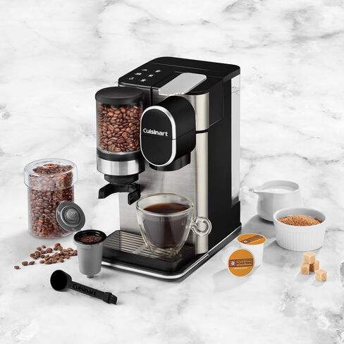 Cuisinart Single Serve Coffee Maker + Coffee Grinder, 48-Ounce Removable Reservoir, 120 volts, Stainless Steel, DGB-2SS in Saudi Arabia