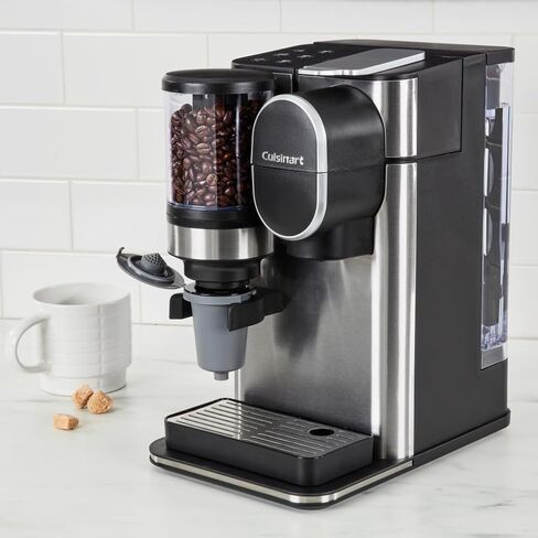 Cuisinart Single Serve Coffee Maker + Coffee Grinder, 48-Ounce Removable Reservoir, 120 volts, Stainless Steel, DGB-2SS in Saudi Arabia