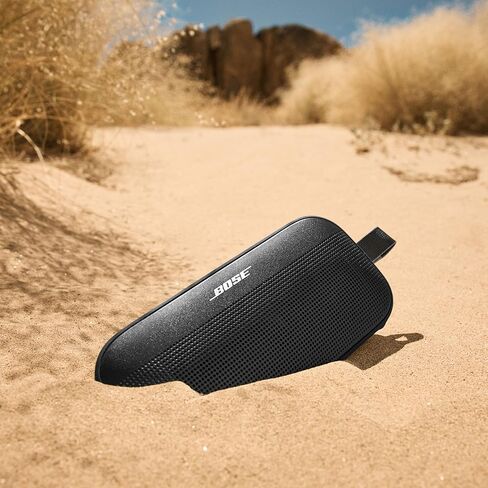 مكبر صوت بلوتوث محمول Bose New SoundLink Flex (الجيل الثاني)، مكبر صوت محمول خارجي مع صوت هاي فاي، عمر بطارية يصل إلى 12 ساعة، مقاوم للماء والغبار، أسود in Saudi Arabia