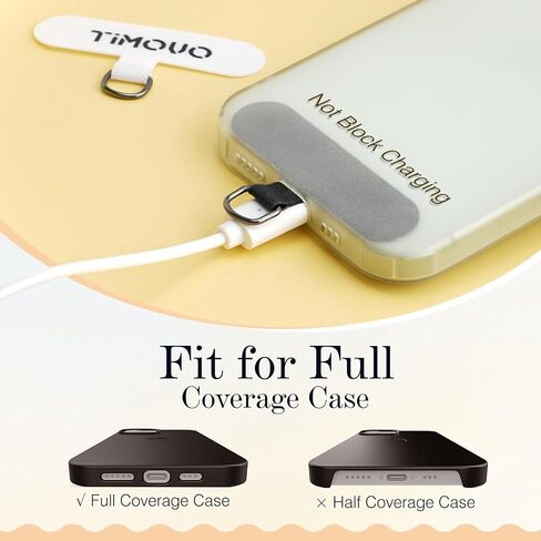 TiMOVO Clip & Go Strap Phone Lanyard، حزام الهاتف الخليوي مع حقيبة محفظة جلدية، حبل عالمي للهاتف حول الجسم قابل للتعديل حزام الرقبة متوافق مع معظم الهواتف الذكية، أسود in Saudi Arabia