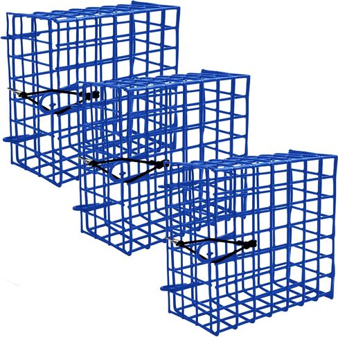 Vinyl-Coated Wire Crab Bait Cages for Crab Pot,Cage Box 6"x6"x3" in Saudi Arabia