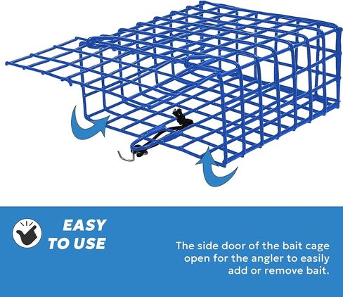 Vinyl-Coated Wire Crab Bait Cages for Crab Pot,Cage Box 6"x6"x3" in Saudi Arabia