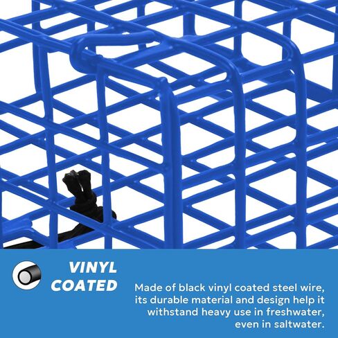 Vinyl-Coated Wire Crab Bait Cages for Crab Pot,Cage Box 6"x6"x3" in Saudi Arabia