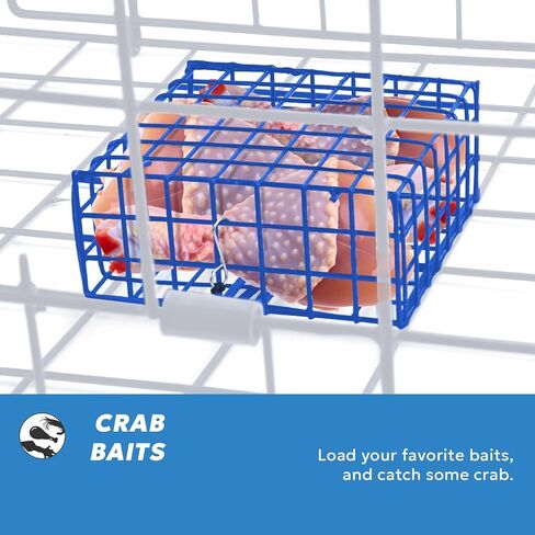 Vinyl-Coated Wire Crab Bait Cages for Crab Pot,Cage Box 6"x6"x3" in Saudi Arabia